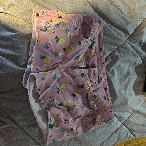 Pineapple Pink Jean Shorts